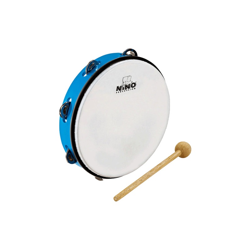 nino-percussion-nino24sb-10inch-abs-jingle-drum-sky-blue NINO Percussion NINO24SB 10inch ABS Jingle Drum, Sky Blue