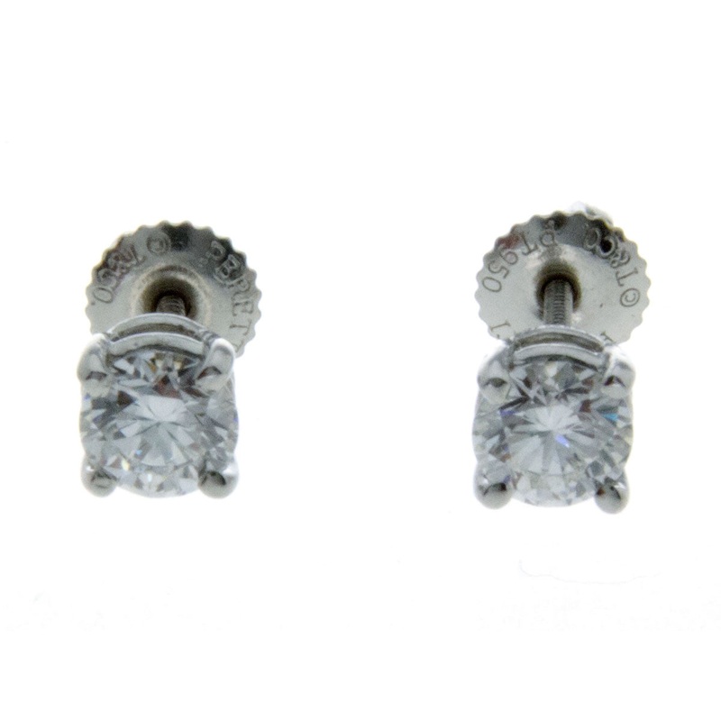 tiffany-co-1-00ct-diamond-stud-earrings Tiffany & Co. 1.00ct Diamond Stud Earrings