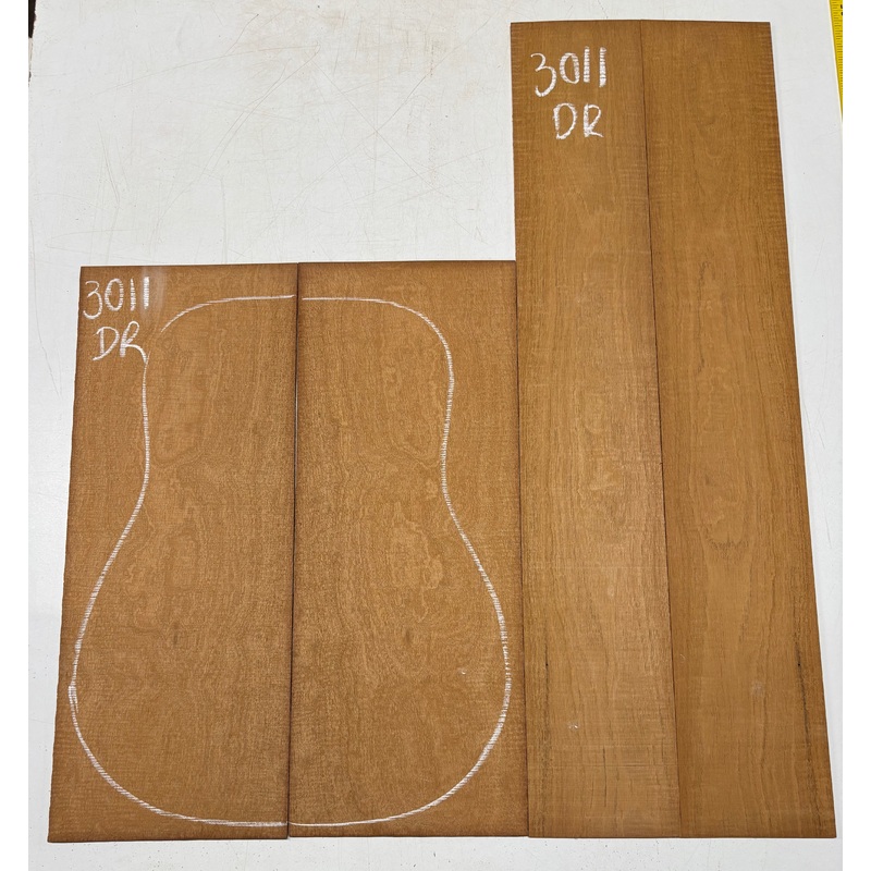 curly-flame-honduran-mahogany-dreadnought-guitar-back-side-set-3011 Curly Flame Honduran Mahogany Dreadnought Guitar Back & Side Set #3011