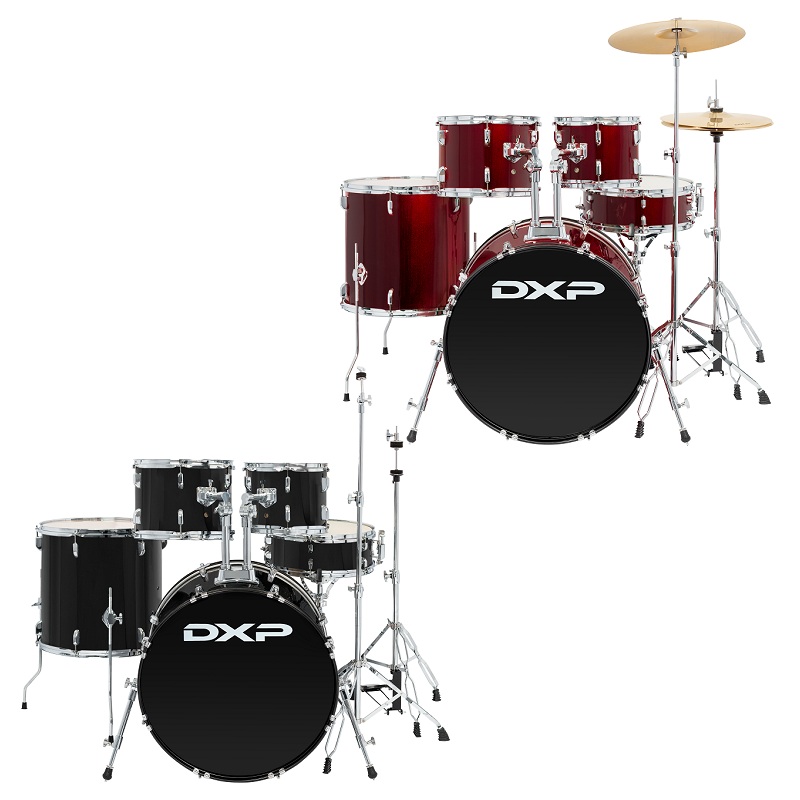 dxp-fusion-plus-22-series-drum-kit-various-black DXP Fusion Plus 22 Series Drum Kit - Various Black