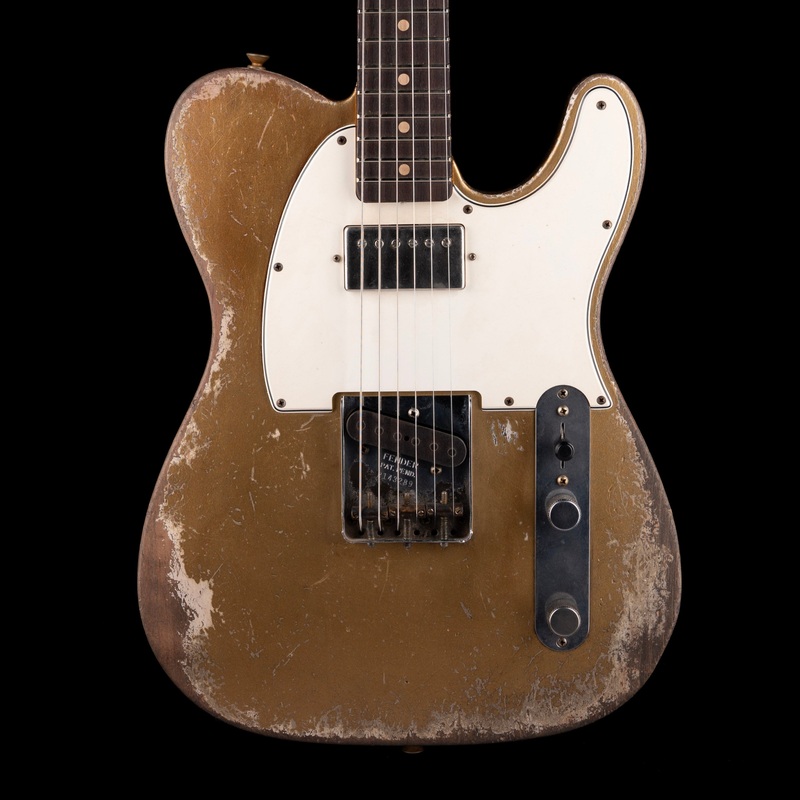 fender-custom-shop-masterbuilt-andy-hicks-1964-telecaster-hs-ultimate-relic-aztec-gold-with-case Fender Custom Shop Masterbuilt Andy Hicks 1964 Telecaster HS Ultimate Relic Aztec Gold With Case