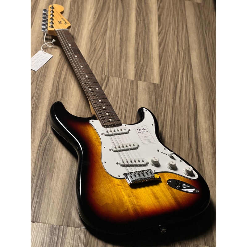 fender-standard-stratocaster-with-laurel-fb-in-3-tone-sunburst Fender Standard Stratocaster with Laurel FB in 3-Tone Sunburst