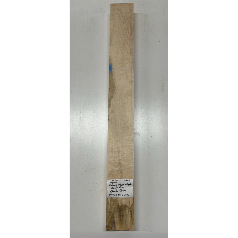 flame-maple-banjo-guitar-neck-blank-aaaa-grade-quarter-sawn-70 Flame Maple Banjo Guitar Neck Blank - AAAA Grade (Quarter Sawn) #70