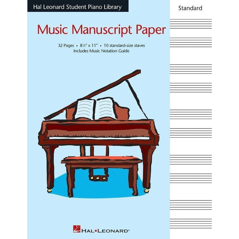 hal-leonard-student-piano-library-standard-music-manuscript-paper-10-staves Hal Leonard Student Piano Library Standard Music Manuscript Paper - 10 staves