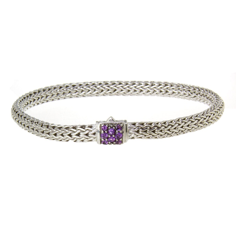 john-hardy-classic-chain-bracelet-with-amethyst John Hardy Classic Chain Bracelet with Amethyst