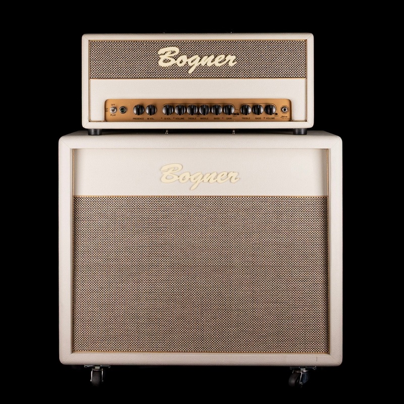 pre-owned-bogner-shiva-20th-anniversary-guitar-amp-head-ivory-white-with-bogner-2x12-ivory-white-guitar-amp-cabinet Pre Owned Bogner Shiva 20th Anniversary Guitar Amp Head Ivory White With Bogner 2x12" Ivory White Guitar Amp Cabinet
