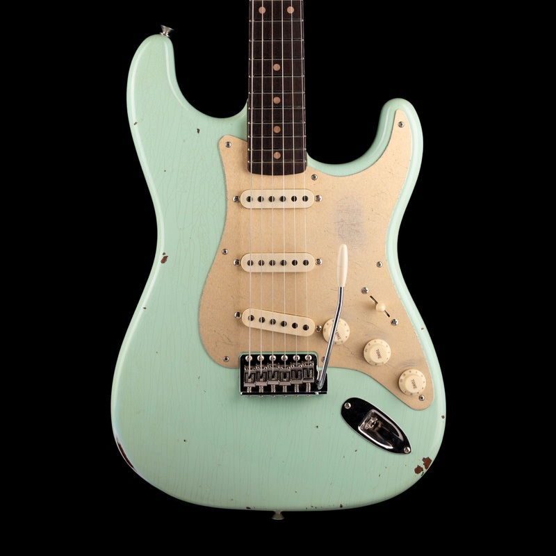 fender-custom-shop-roasted-1960-stratocaster-relic-birdseye-maple-aged-surf-green Fender Custom Shop Roasted 1960 Stratocaster Relic Birdseye Maple Aged Surf Green