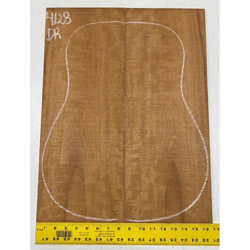 flame-genuine-mahogany-dreadnought-guitar-back-set-4128 Flame Genuine Mahogany Dreadnought Guitar Back Set #4128