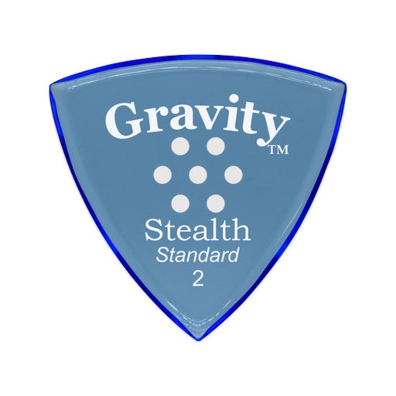 gravity-stealth-standard-2-0mm-guitar-pick-w-multi-hole-grip-polished-blue Gravity Stealth Standard 2.0mm Guitar Pick w/ Multi-hole Grip, Polished Blue