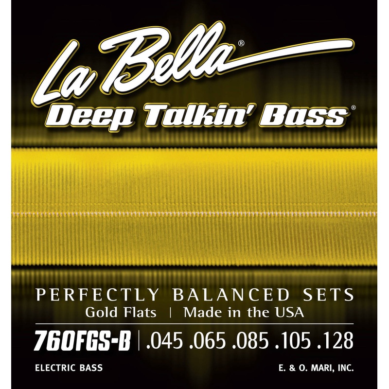 la-bella-760fgs-b-deep-talkin-bass-gold-flats-5-string-standard-45-128 La Bella 760FGS-B Deep Talkin' Bass, Gold Flats, 5-String - Standard 45-128