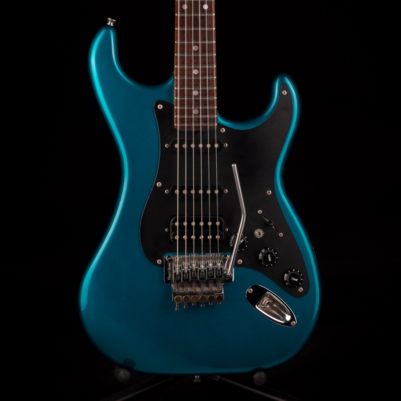 pre-owned-kramer-focus-3000-hss-with-floyd-rose-metallic-blue-with-ohsc Pre Owned Kramer Focus 3000 HSS With Floyd Rose Metallic Blue With OHSC
