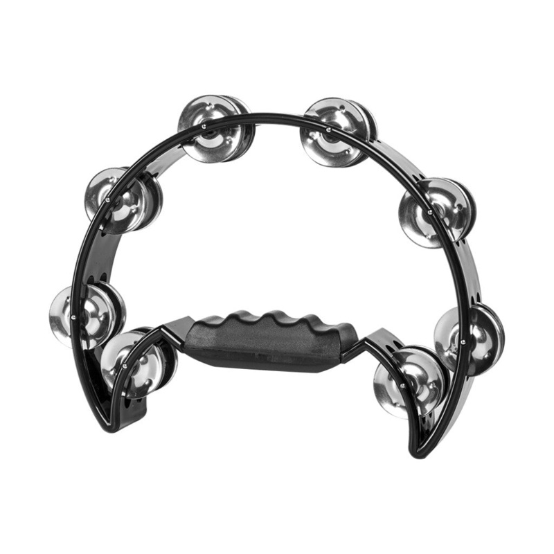 stagg-cutaway-plastic-tambourine-w-16-jingles-multiple-colours-black Stagg Cutaway Plastic Tambourine w/16 Jingles | Multiple Colours Black