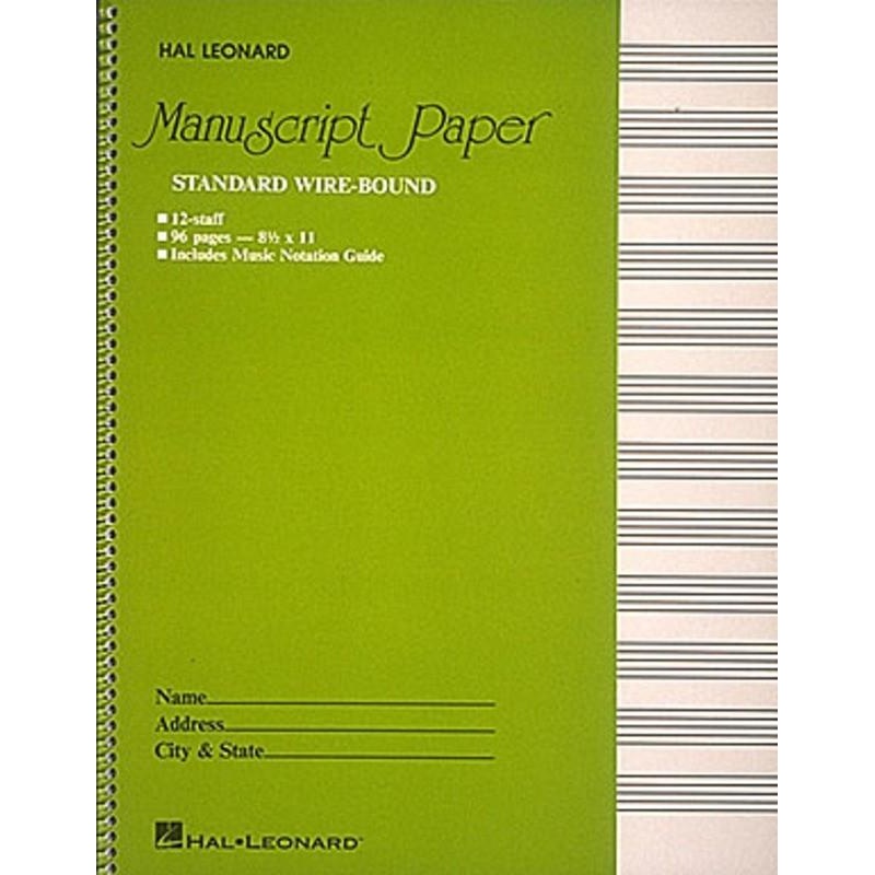 standard-wirebound-manuscript-paper-green-cover Standard Wirebound Manuscript Paper (Green Cover)