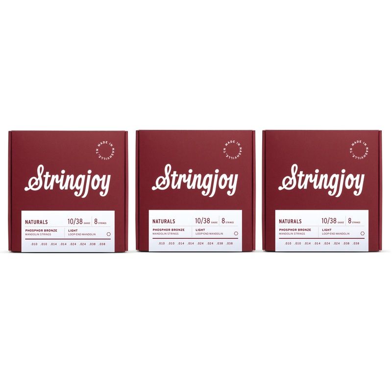 stringjoy-nb1038-naturals-mandolin-string-set-phosphor-bronze-10-38-3-pack Stringjoy NB1038 Naturals Mandolin String Set Phosphor Bronze 10-38 (3-Pack)