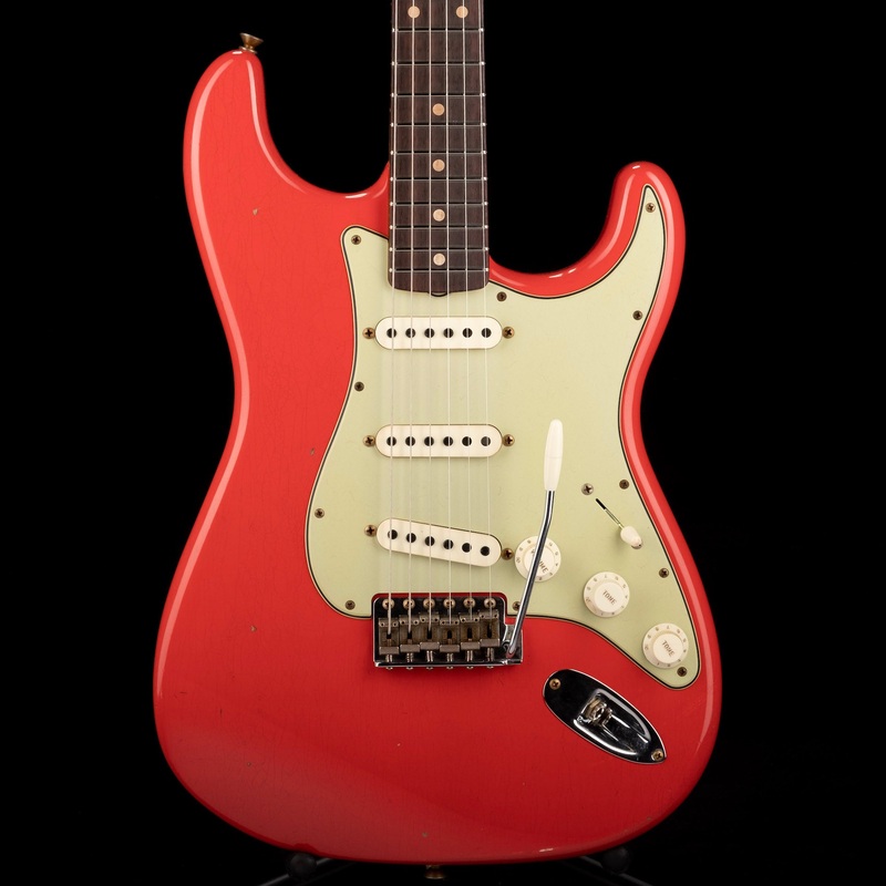 fender-custom-shop-limited-edition-62-63-stratocaster-journeyman-relic-aged-fiesta-red Fender Custom Shop Limited Edition '62/'63 Stratocaster Journeyman Relic Aged Fiesta Red
