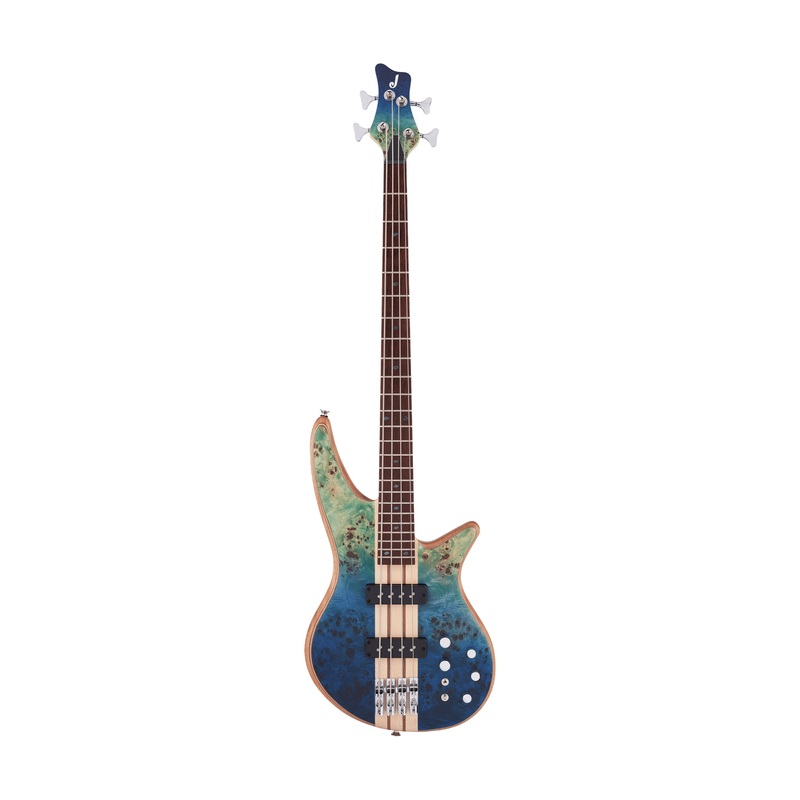 jackson-pro-series-spectra-sbp-iv-bass-guitar-caramelized-jatoba-fb-carribean-blue Jackson Pro Series Spectra SBP IV Bass Guitar, Caramelized Jatoba FB, Carribean Blue