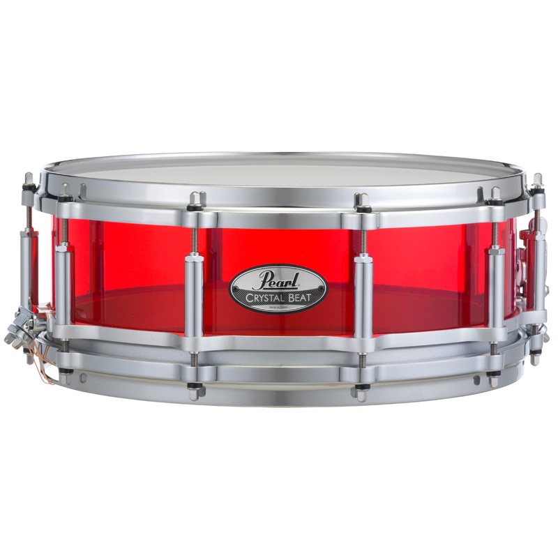 pearl-crystal-beat-14-x5-free-floating-snare-drum-ruby-red-crb1450-c731 Pearl Crystal Beat 14"x5" Free Floating Snare Drum RUBY RED CRB1450/C731