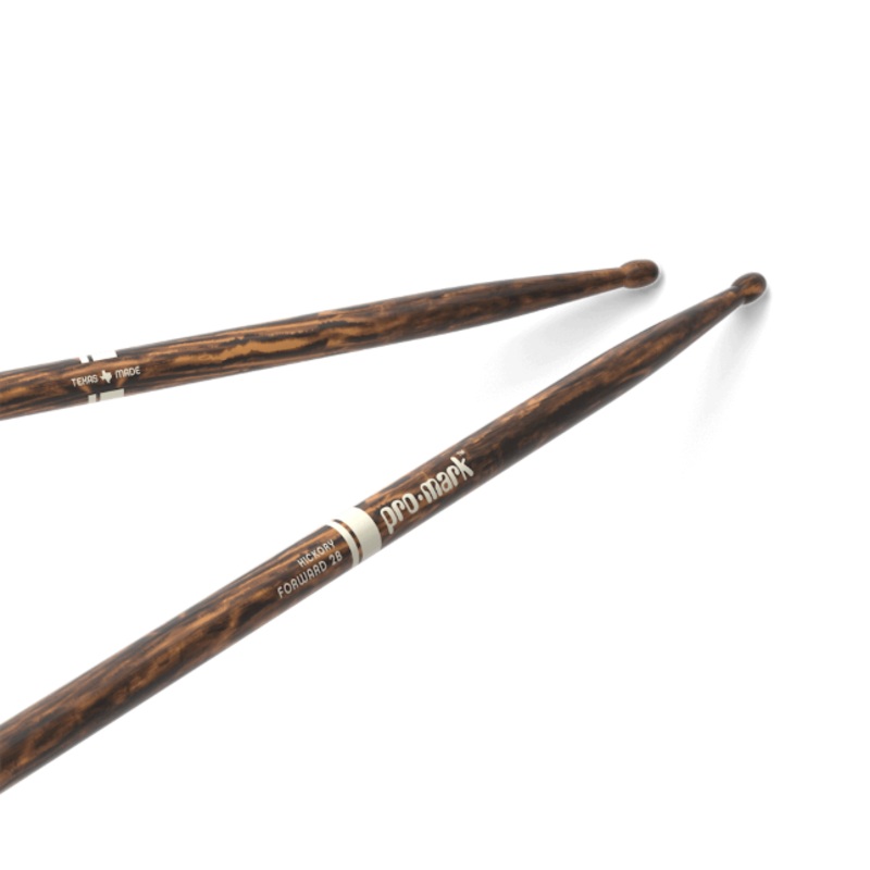 promark-classic-forward-2b-firegrain-hickory-drumstick-oval-wood-tip ProMark Classic Forward 2B FireGrain Hickory Drumstick, Oval Wood Tip