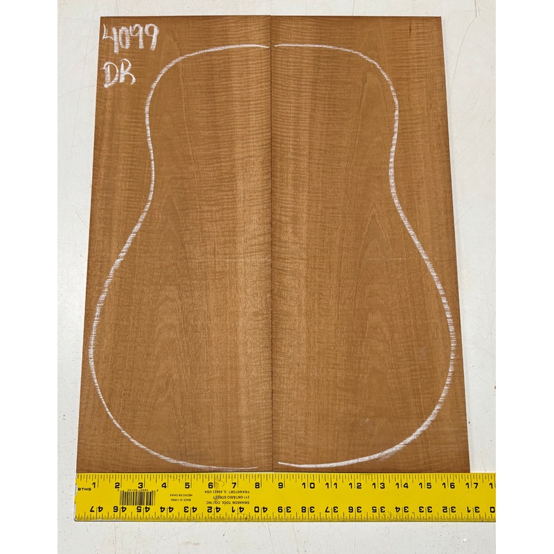 flame-genuine-mahogany-dreadnought-guitar-back-set-4099 Flame Genuine Mahogany Dreadnought Guitar Back Set #4099