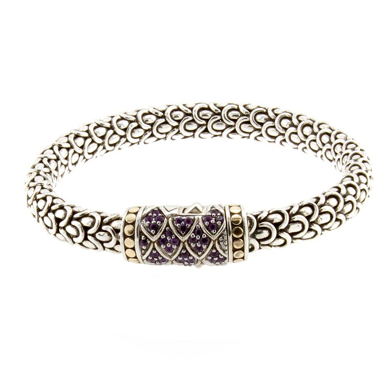 john-hardy-amethyst-legends-naga-station-bracelet-8mm John Hardy Amethyst Legends Naga Station Bracelet 8mm