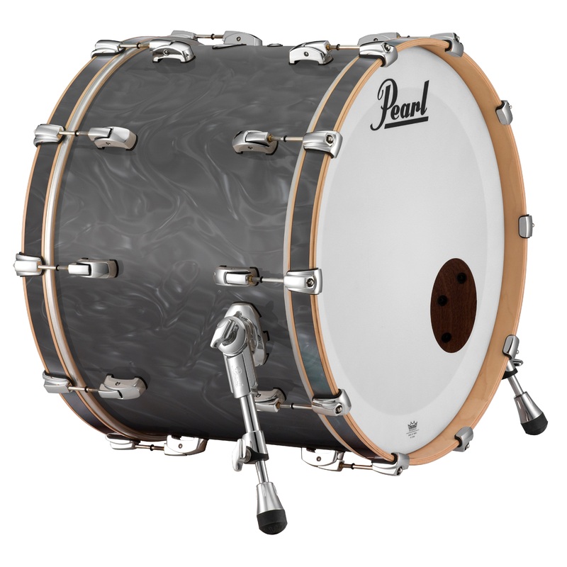 pearl-music-city-custom-26-x14-reference-series-bass-drum-w-o-bb3-mount-shadow-grey-satin-moire-rf2614bx-c724 Pearl Music City Custom 26"x14" Reference Series Bass Drum w/o BB3 Mount SHADOW GREY SATIN MOIRE RF2614BX/C724