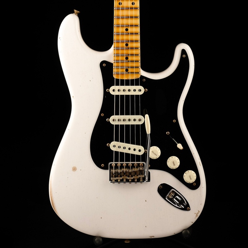 fender-custom-shop-ancho-poblano-stratocaster-shattered-journeyman-relic-opaque-white-blonde Fender Custom Shop Ancho Poblano Stratocaster Shattered Journeyman Relic Opaque White Blonde