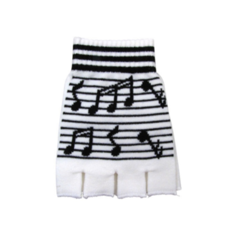 fingerless-gloves-with-music-notes Fingerless Gloves With Music Notes