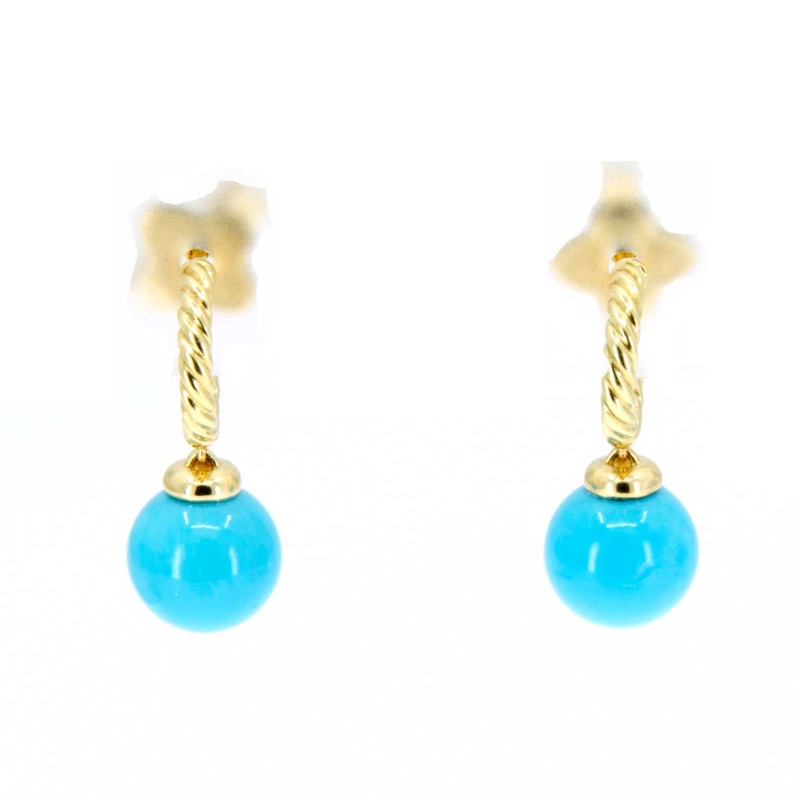 david-yurman-solari-hoop-earrings-with-turquoise-in-18k-gold David Yurman Solari Hoop Earrings with Turquoise in 18K Gold
