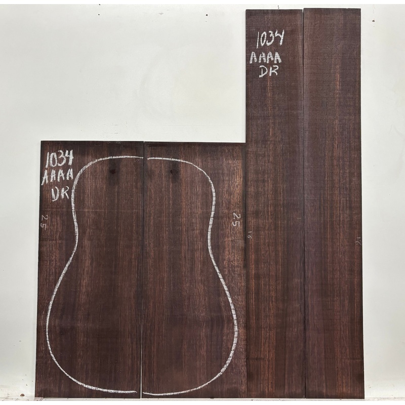 east-indian-rosewood-dreadnought-aaaa-grade-guitar-back-side-set-1034 East Indian Rosewood Dreadnought AAAA Grade Guitar Back & Side Set #1034