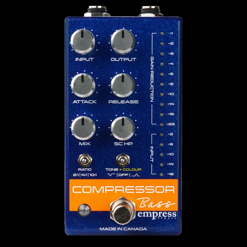 empress-effects-bass-compressor-guitar-effect-pedal-blue Empress Effects Bass Compressor Guitar Effect Pedal - Blue