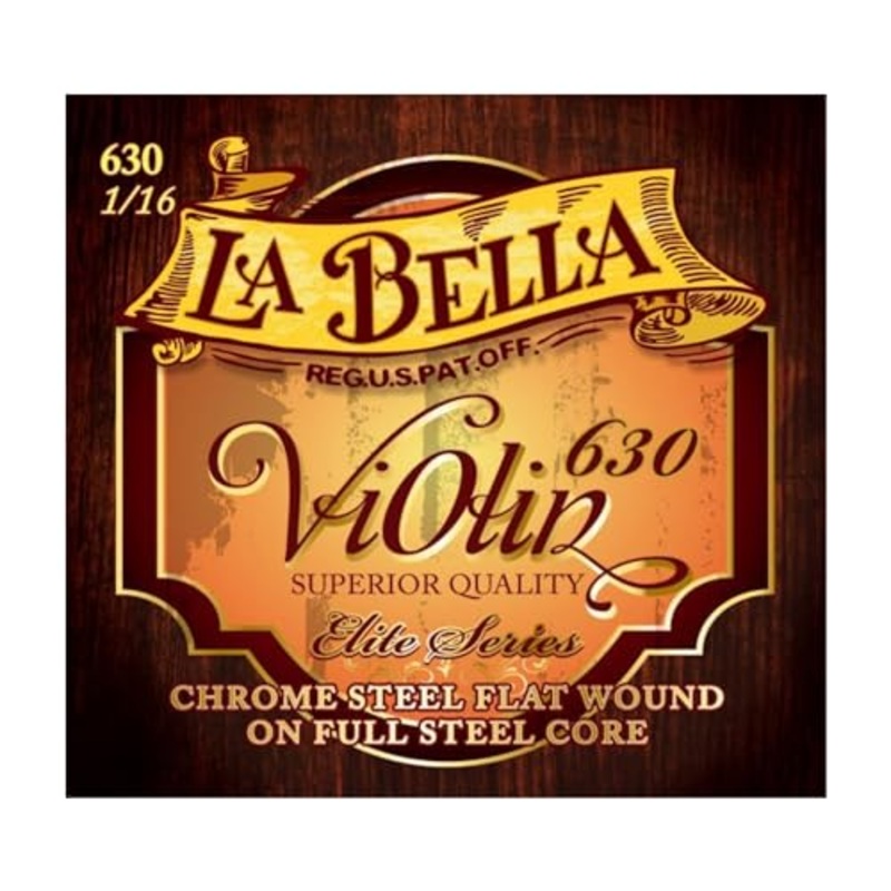 la-bella-630-1-16-violin-flat-wound-1-16-scale La Bella 630-1/16 Violin, Flat Wound - 1/16 Scale