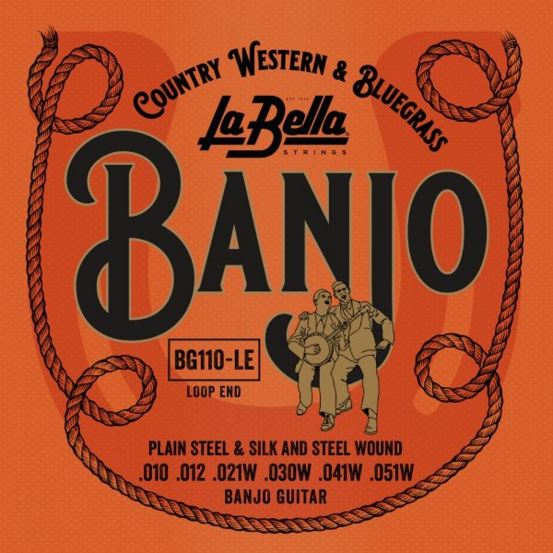 la-bella-banjo-guitar-silk-steel-loop-end-strings La Bella Banjo Guitar Silk & Steel Loop End Strings