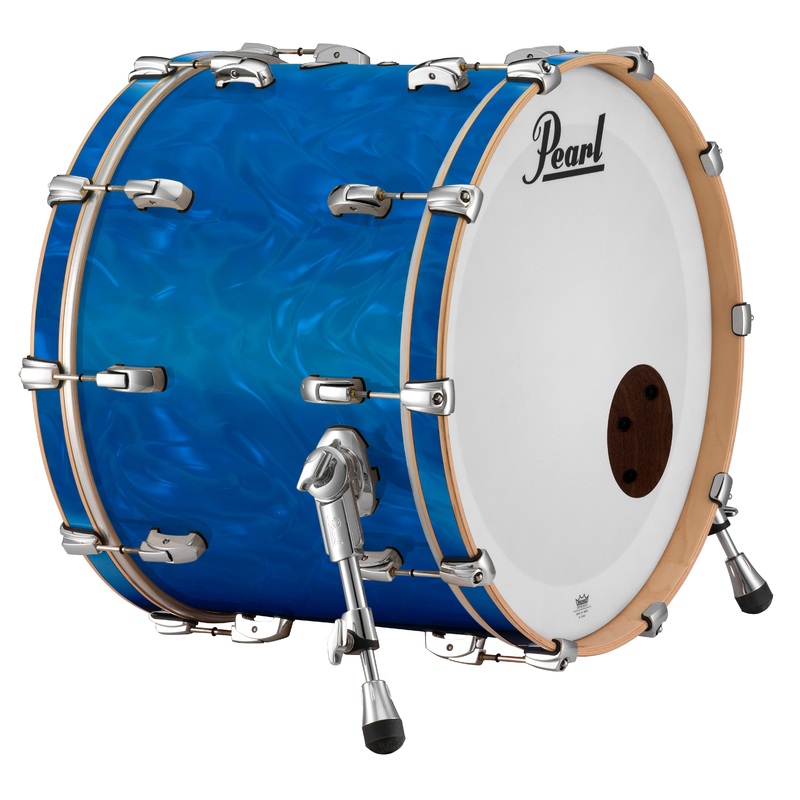 pearl-music-city-custom-18-x14-reference-series-bass-drum-w-bb3-mount-blue-satin-moire-rf1814bb-c721 Pearl Music City Custom 18"x14" Reference Series Bass Drum w/BB3 Mount BLUE SATIN MOIRE RF1814BB/C721