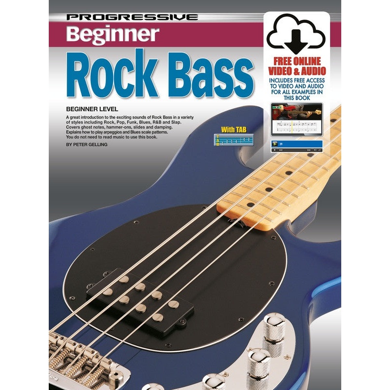 progressive-beginner-rock-bass-book-online-media Progressive Beginner Rock Bass Book/Online Media