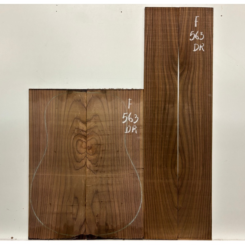 figured-indian-rosewood-dreadnought-guitar-back-side-set-563 Figured Indian Rosewood Dreadnought Guitar Back & Side Set #563