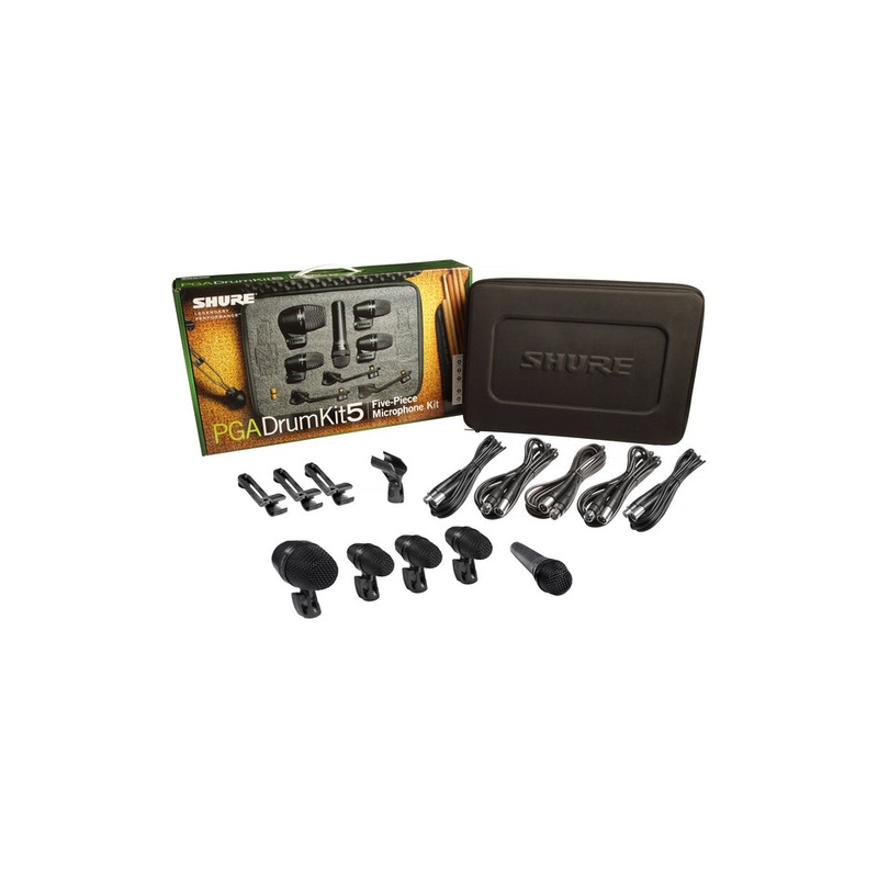 shure-pgadrumkit5drum-microphone-kit Shure PGADRUMKIT5Drum Microphone Kit