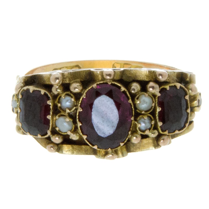 victorian-amethyst-pearl-ring Victorian Amethyst & Pearl Ring