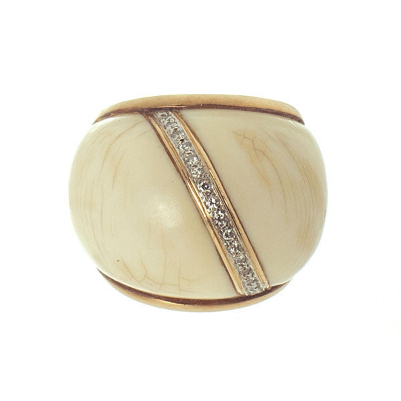 vintage-1960s-ivory-diamond-ring Vintage 1960s Ivory & Diamond Ring