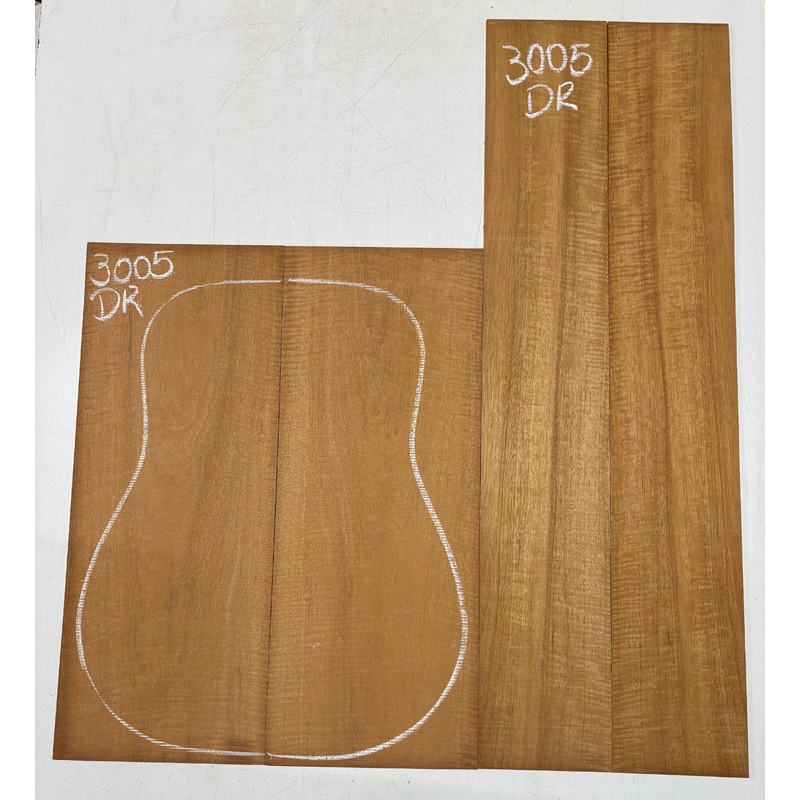 curly-flame-honduran-mahogany-dreadnought-guitar-back-side-set-3005 Curly Flame Honduran Mahogany Dreadnought Guitar Back & Side Set #3005