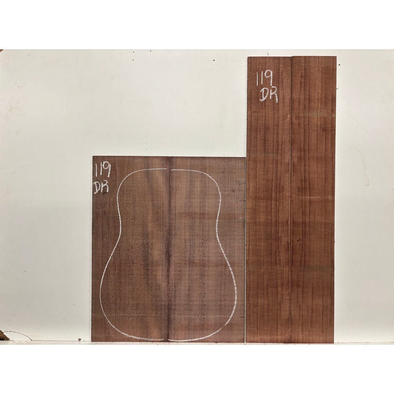 purpleheart-dreadnought-guitar-back-side-set-119 Purpleheart Dreadnought Guitar Back & Side Set #119