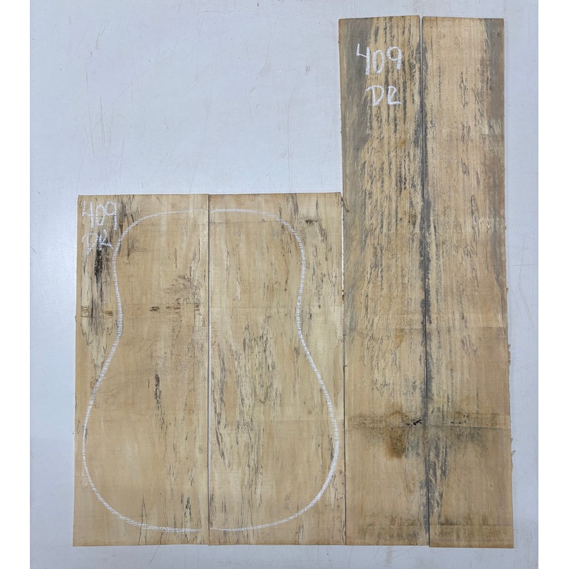 spalted-tamarind-dreadnought-guitar-back-side-set-409 Spalted Tamarind Dreadnought Guitar Back & Side Set #409