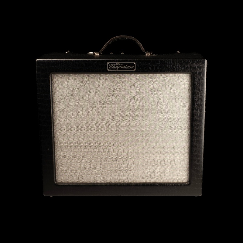 used-magnatone-varsity-reverb-black-tolex-tv-front-guitar-amp-combo-with-tuki-cover Used Magnatone Varsity Reverb Black Tolex TV Front Guitar Amp Combo With Tuki Cover