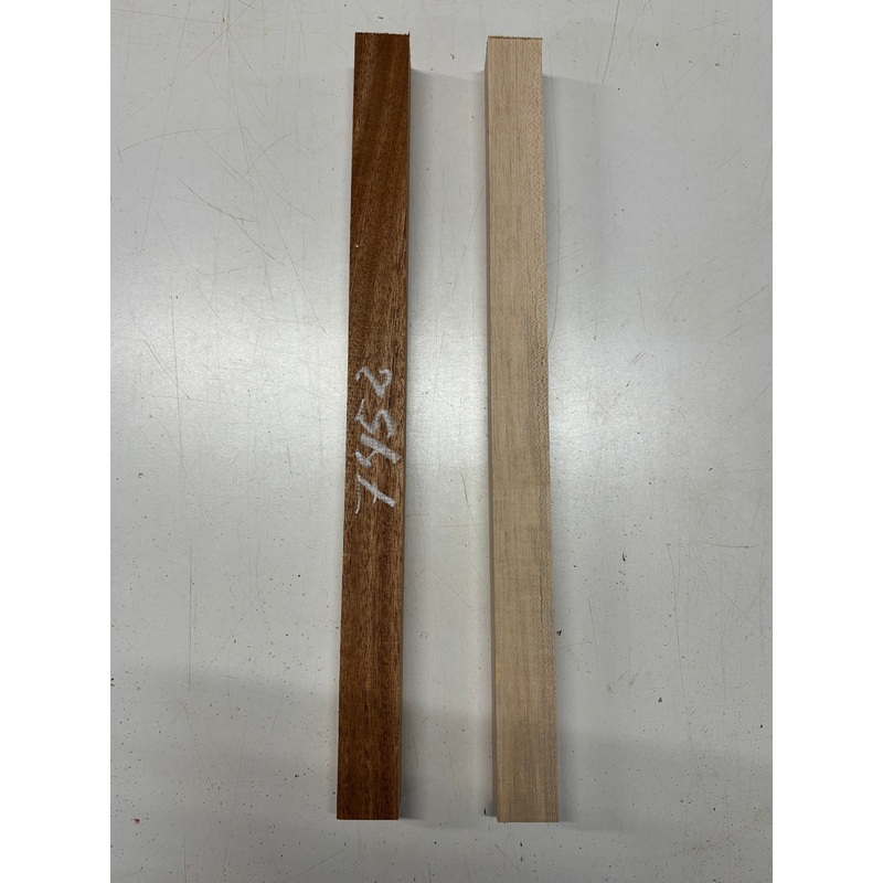 2-pack-2-species-hard-maple-african-mahogany-turning-wood-blanks-21-x1-1-2-x1-1-2-7452 2 Pack, 2 Species Hard Maple + African Mahogany Turning Wood Blanks 21"x1-1/2"x1-1/2"#7452
