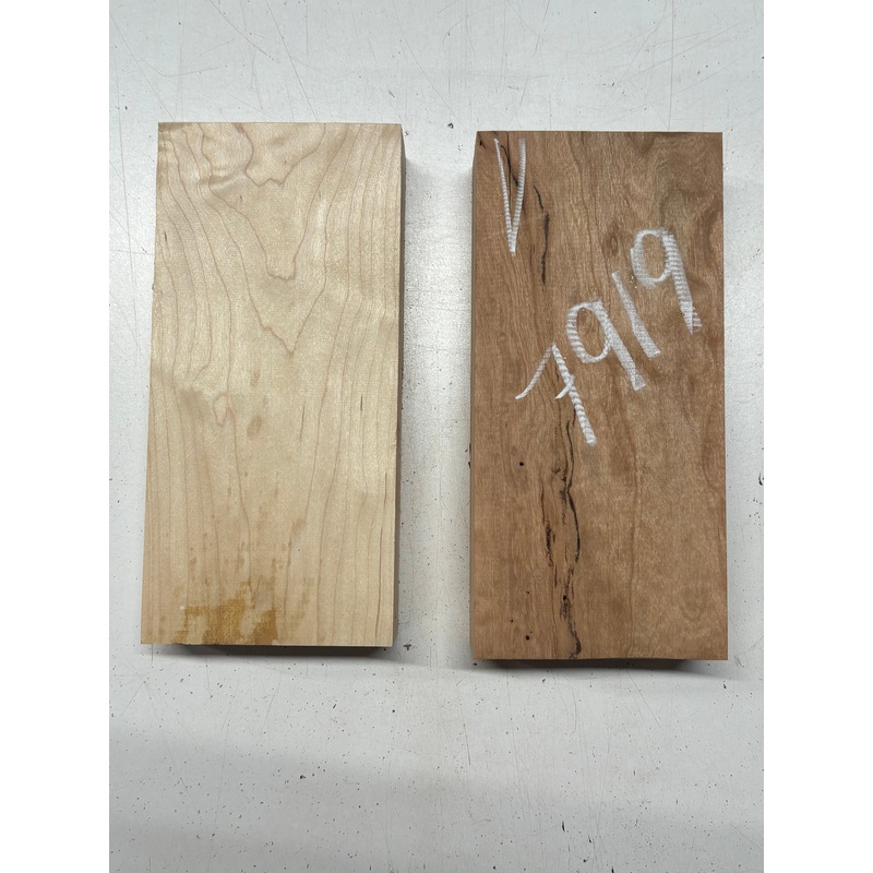 2-pack-2-species-hard-maple-cherry-lumber-board-blanks-9-1-2-x-4-1-2-x-1-7-8-7919 2 Pack 2 Species Hard Maple + Cherry Lumber Board Blanks 9-1/2" x 4-1/2" x 1-7/8" #7919