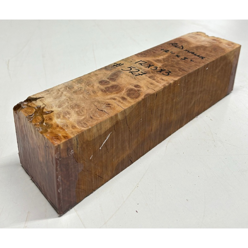 australian-red-mallee-pepper-mill-blank-12-x-3-x-3-527 Australian Red Mallee Pepper Mill Blank 12" x 3" x 3" #527