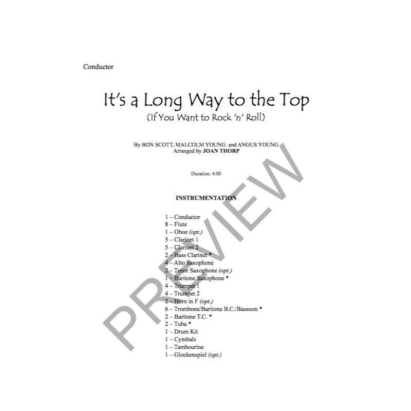 it-s-a-long-way-to-the-top-if-you-want-to-rock-n-roll-acdc-arr-joan-thorp-concert-band-chart-grade-1-5 It's a Long Way to the Top (If You Want to Rock 'n' Roll), ACDC Arr. Joan Thorp Concert Band Chart Grade 1.5
