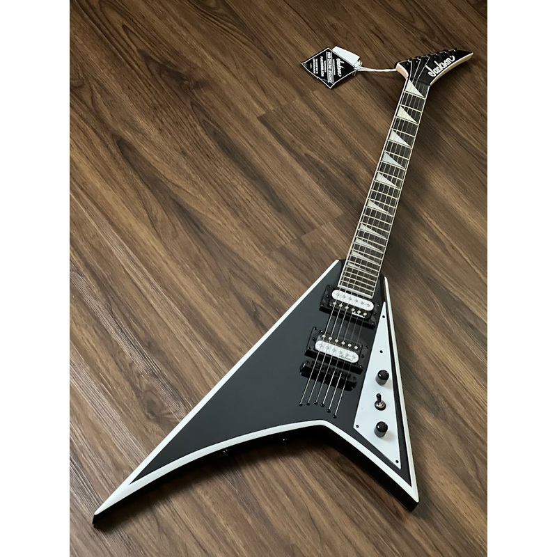 jackson-rhoads-js32t-black-with-white-bevels Jackson Rhoads JS32T - Black with White Bevels