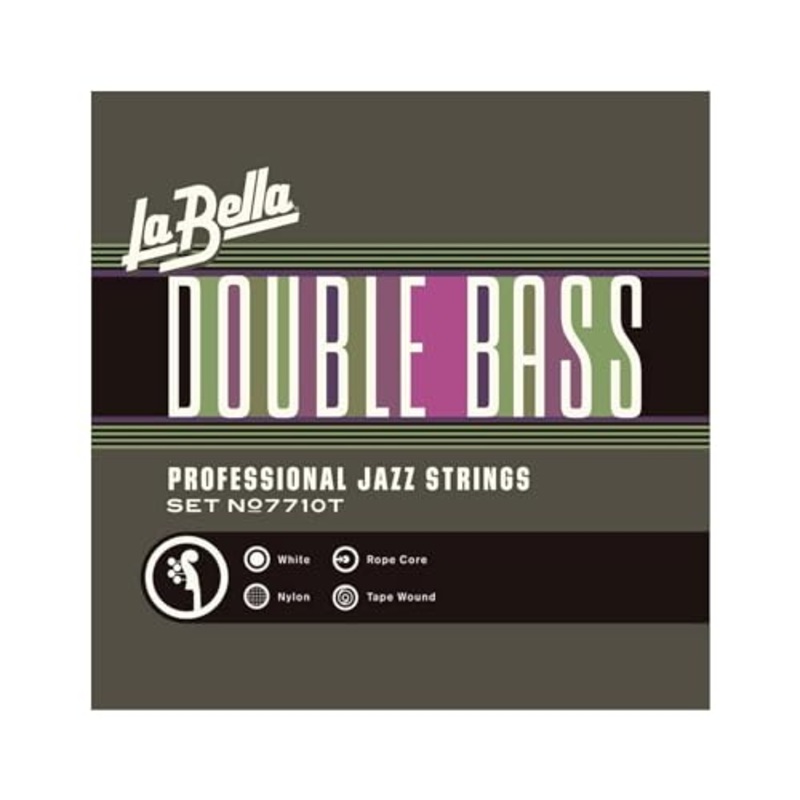 la-bella-7710t-double-bass-white-nylon-tape-wound La Bella 7710T Double Bass, White Nylon Tape Wound