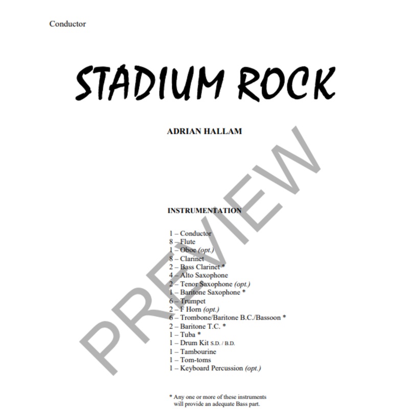stadium-rock-adrian-hallam-concert-band-grade-1 Stadium Rock, Adrian Hallam Concert Band Grade 1