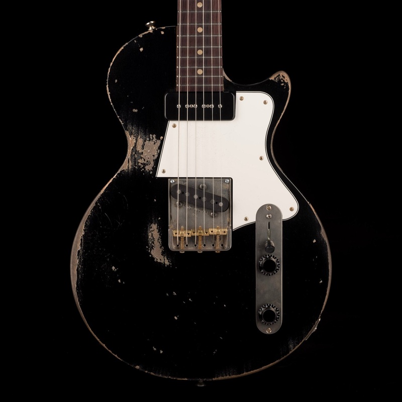 fano-oltre-series-sp6-p90-medium-heavy-distress-bull-black-with-gig-bag Fano Oltre Series SP6 P90 Medium/Heavy Distress Bull Black with Gig Bag